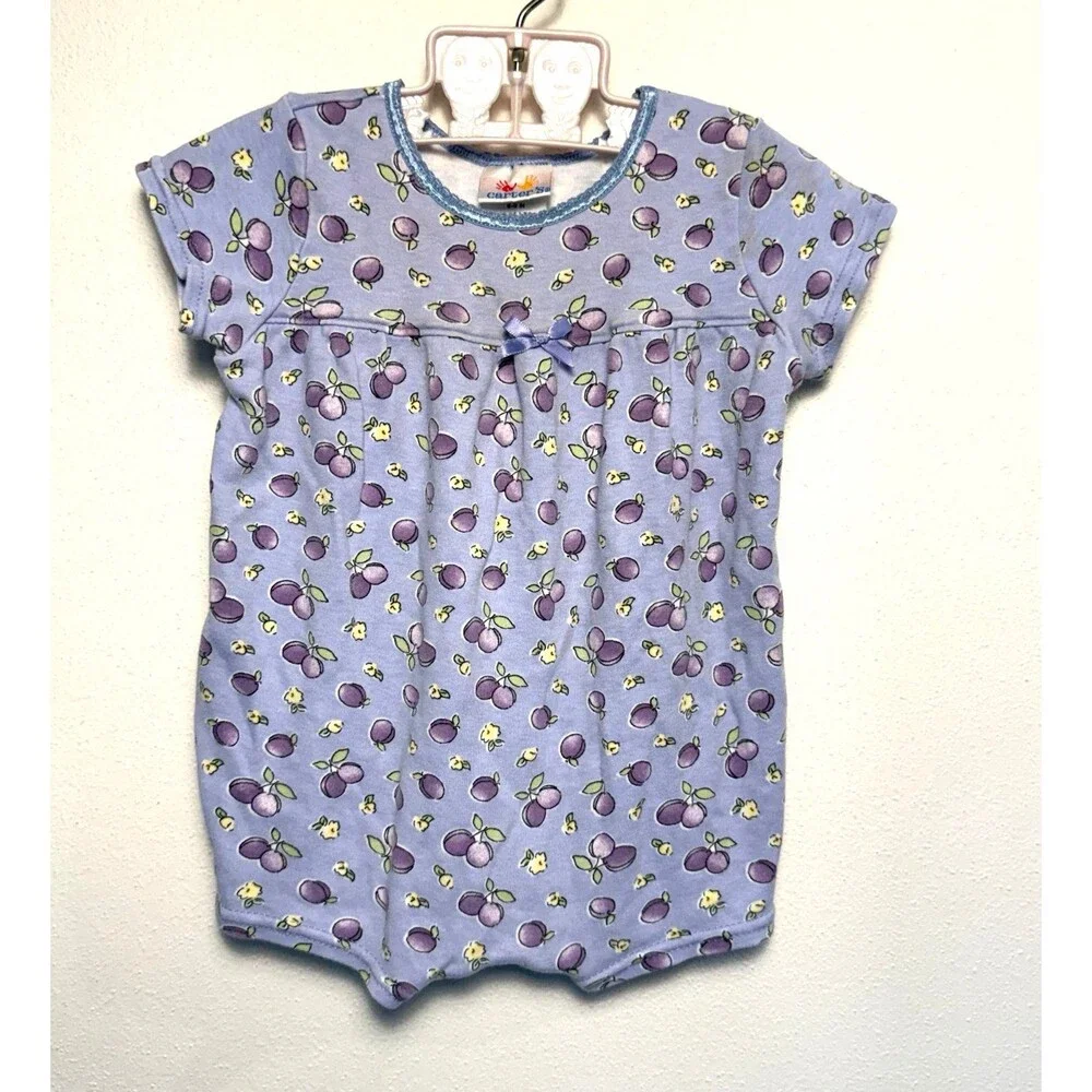Carters purple fruit romper